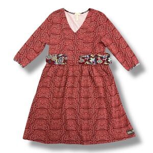 Matilda Jane Arianna Paisley Tie Waist Midi Dress Size Large